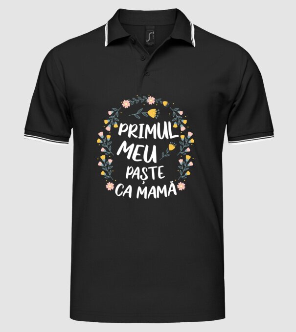 Primul meu Paște ca mamă model negru pe tricou