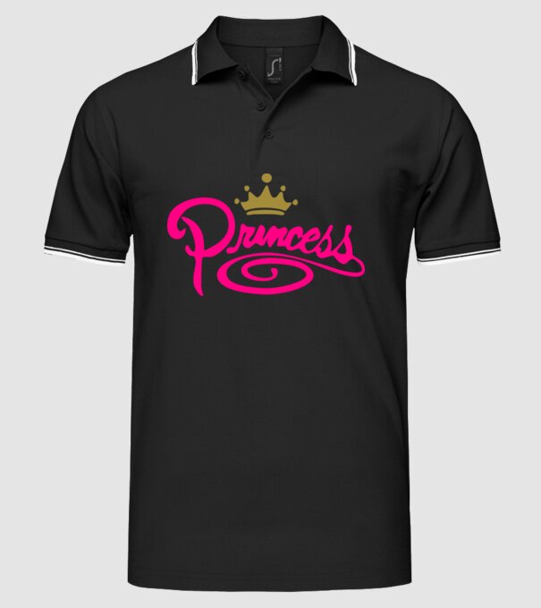 Princess model negru pe tricou