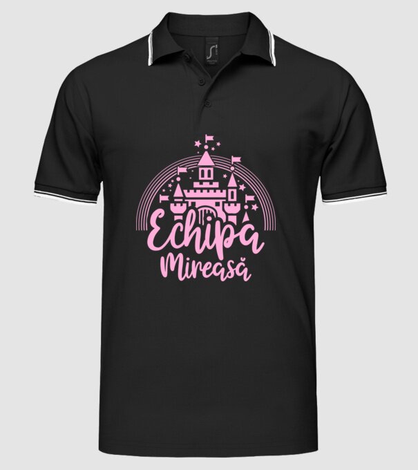 Prinţesă mireasă model negru pe tricou