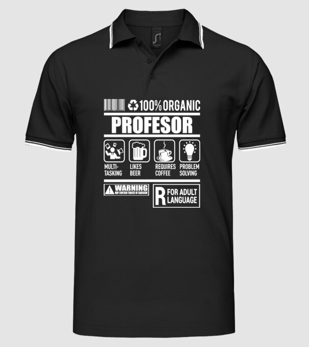 PROFESOR model negru pe tricou