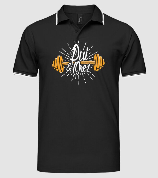 Pui & orez model negru pe tricou