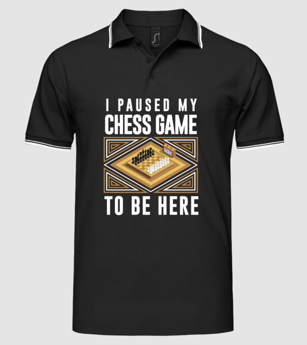 Pused my chess game model negru pe tricou