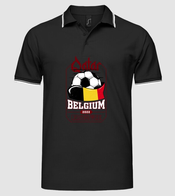 Qatar teams Belgium model negru pe tricou