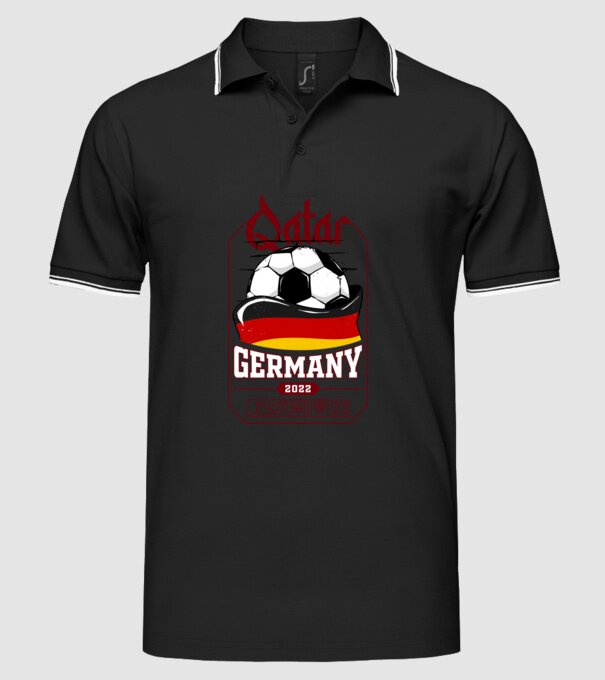 Qatar teams Germany model negru pe tricou