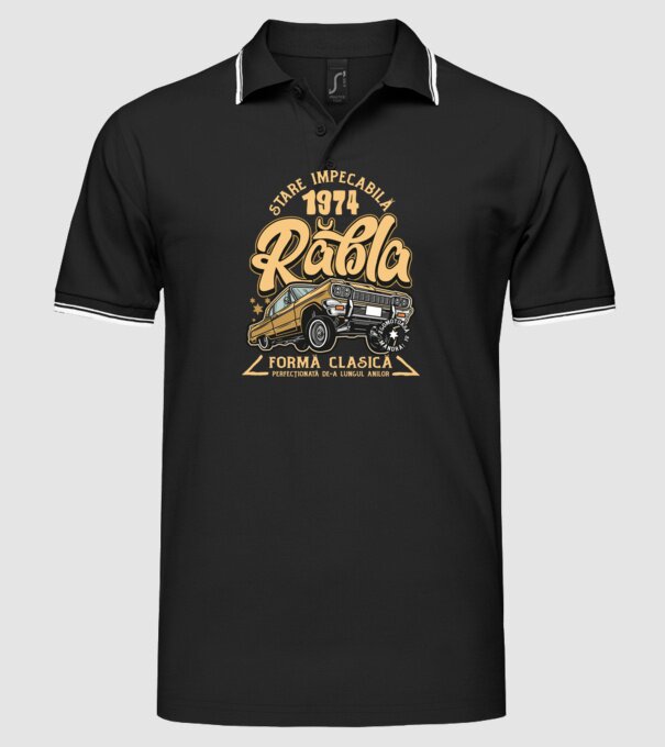 Rablă 1975 model negru pe tricou