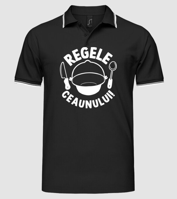 Regele - ceaunului! model negru pe tricou
