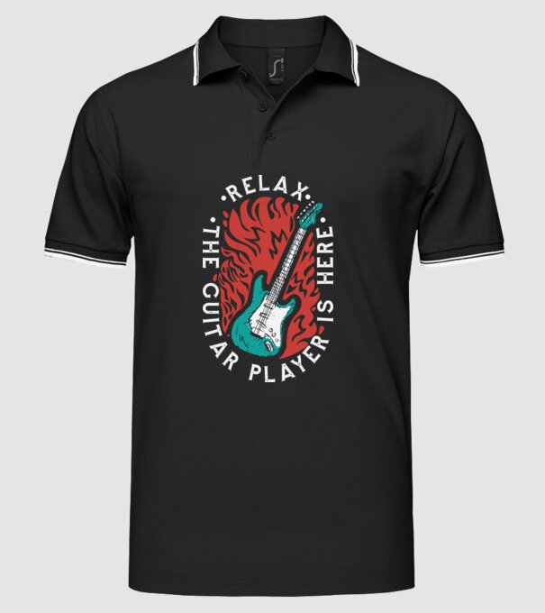 Relax model negru pe tricou