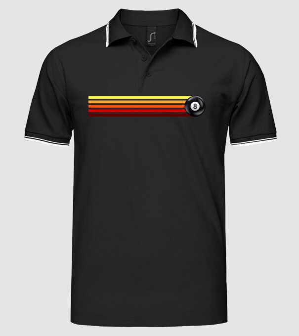 Retro - Vintage 8 ball 2 model negru pe tricou