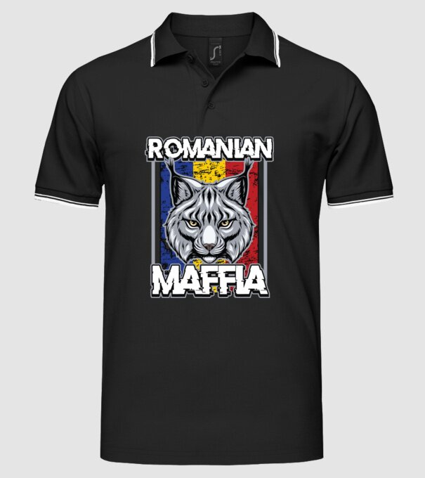 România maffia model negru pe tricou