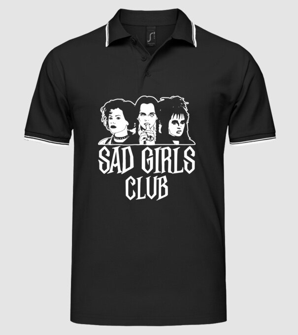Sad Girls Club model negru pe tricou