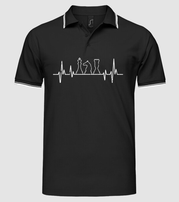 Șah model negru pe tricou