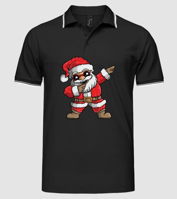 Santa dab model negru pe tricou