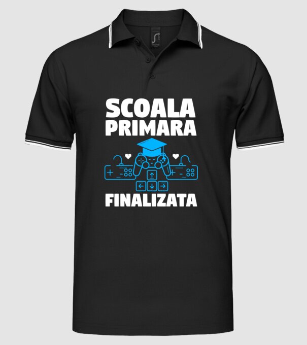 Scoala Primara Finalizata model negru pe tricou