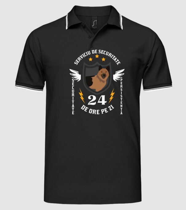 serviciu de securitate - securitate - persistență - 24 de ore pe zi model negru pe tricou