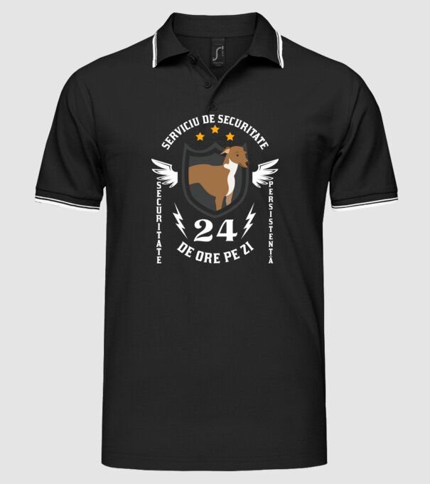serviciu de securitate - securitate - persistență - 24 de ore pe zi model negru pe tricou