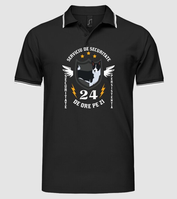 serviciu de securitate - securitate - persistență - 24 de ore pe zi model negru pe tricou