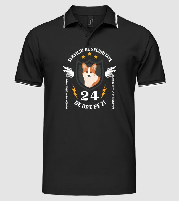 serviciu de securitate - securitate - persistență - 24 de ore pe zi model negru pe tricou