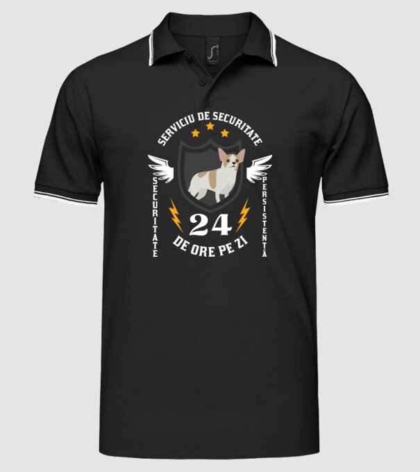 serviciu de securitate - securitate - persistență - 24 de ore pe zi model negru pe tricou