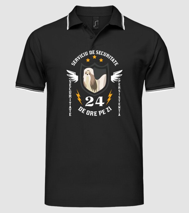 serviciu de securitate - securitate - persistență - 24 de ore pe zi model negru pe tricou