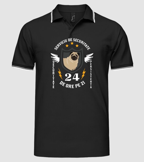 serviciu de securitate - securitate - persistență - 24 de ore pe zi model negru pe tricou