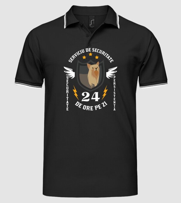 serviciu de securitate - securitate - persistență - 24 de ore pe zi model negru pe tricou