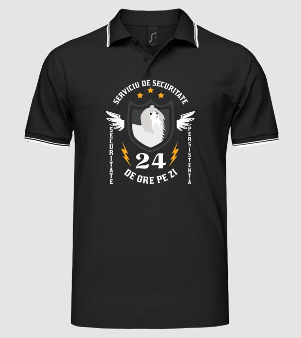 serviciu de securitate - securitate - persistență - 24 de ore pe zi model negru pe tricou