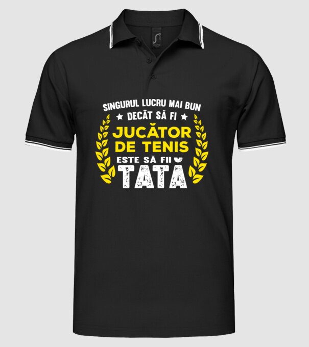 singurul lucru mai bun decât tenisul este să fi jucător de tenis model negru pe tricou