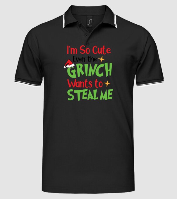 So cute Grinch model negru pe tricou