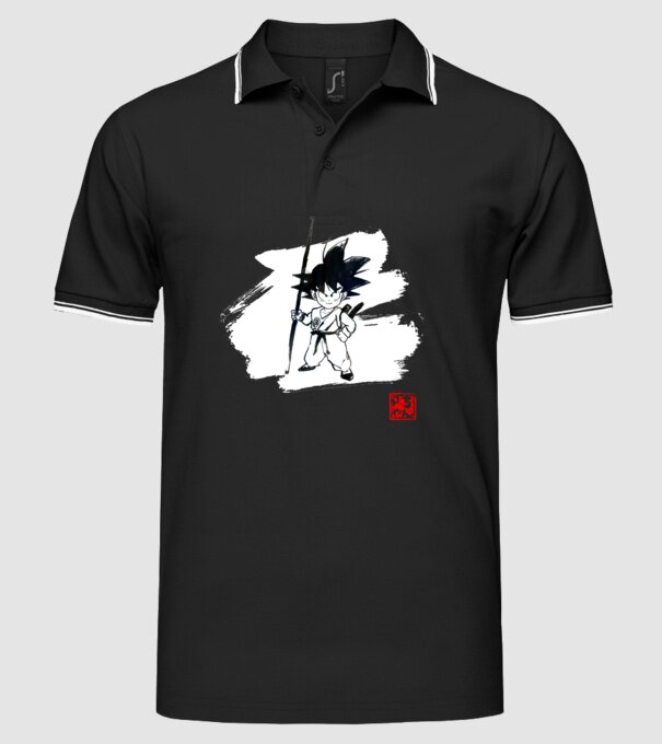 son goku art model negru pe tricou