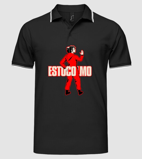 stockholm la casa de papel model negru pe tricou