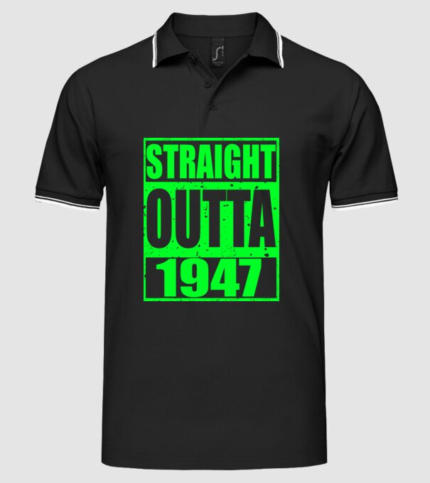 Straight Outta - 1947 model negru pe tricou