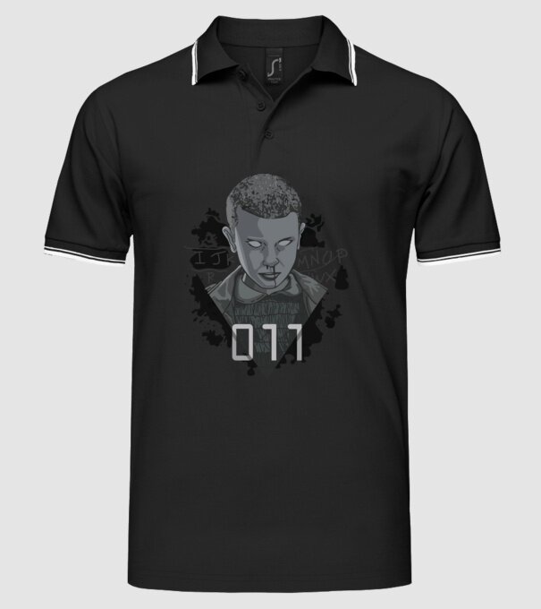 Stranger Things model negru pe tricou
