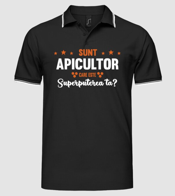 Sunt apicultor, care este superputerea ta? model negru pe tricou