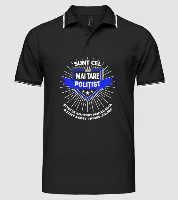 Sunt cel mai tare polițist și tot ce am primit pentru asta a fost acest tricou jalnic model negru pe tricou