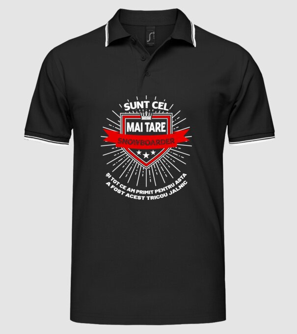 sunt cel mai tare snowboarder_D2055572 model negru pe tricou