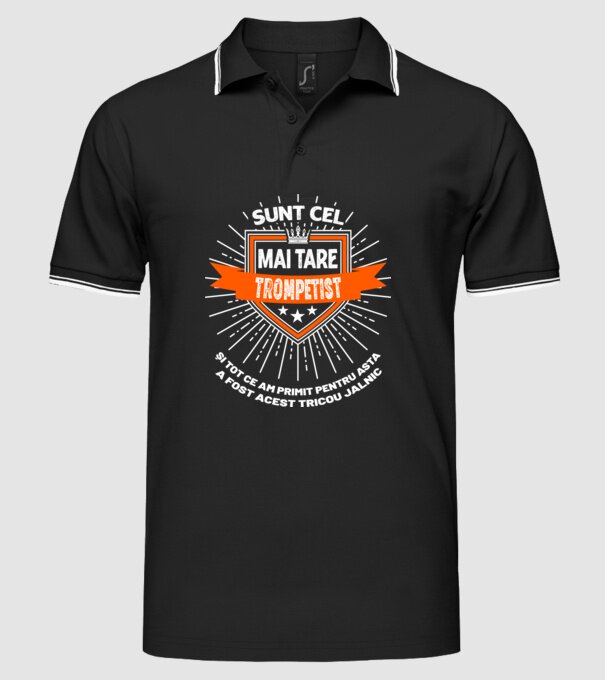 sunt cel mai tare trompetist și tot ce am primit pentru asta a fost acest tricou jalnic model negru pe tricou