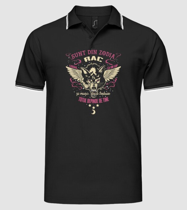 Rac model negru pe tricou