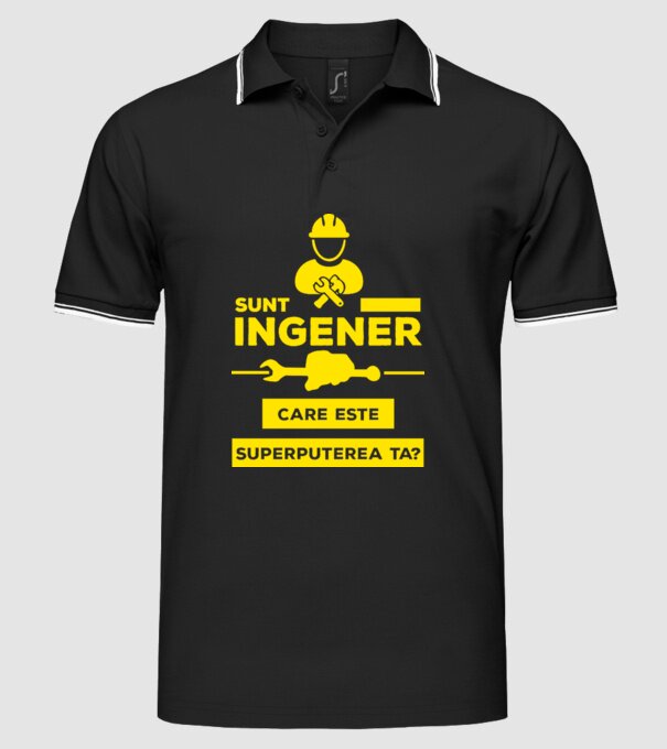 Sunt inginer, care este superputerea ta? model negru pe tricou
