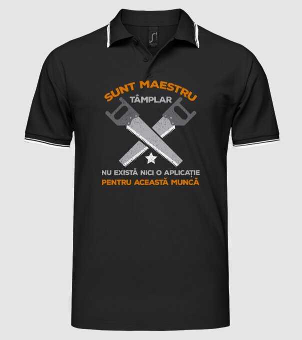 sunt maestru tâmplar, nu există nici o aplicație pentru această muncă model negru pe tricou