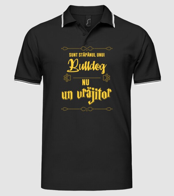 sunt stăpânul unui bulldog francez, nu un vrăjitor model negru pe tricou