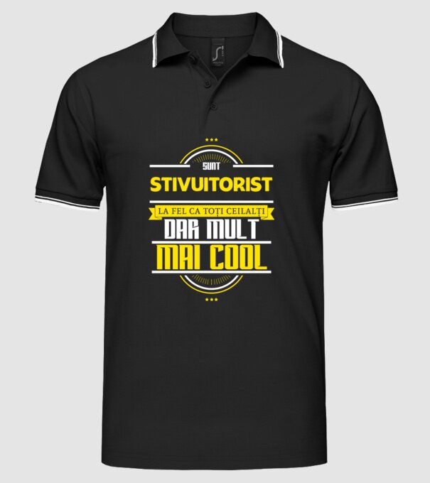 Sunt stivuitorist, la fel ca toți ceilalți, dar mult mai cool model negru pe tricou
