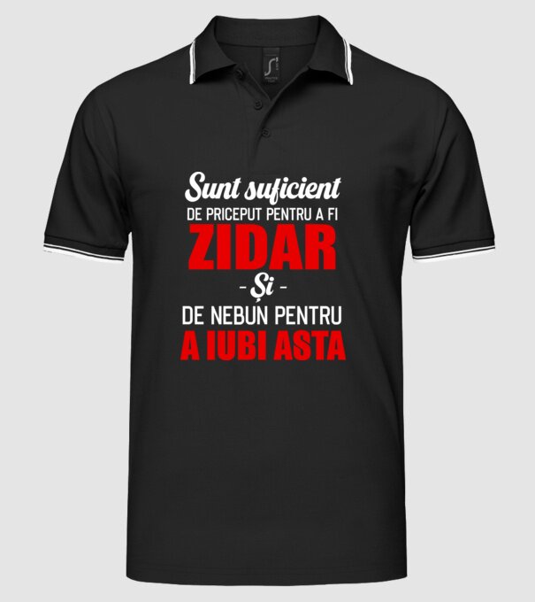 Sunt suficient de priceput pentru a fi ZIDAR și suficient de nebun pentru a iubi asta model negru pe tricou