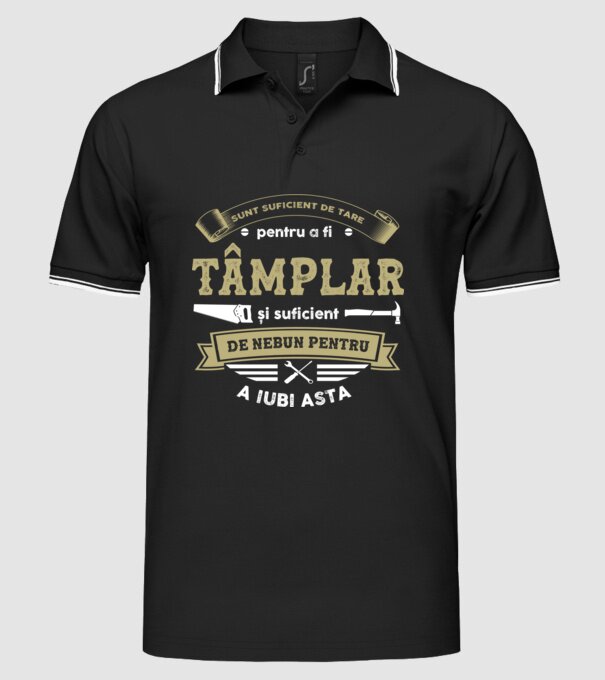 Sunt suficient de tare pentru a fi tâmplar și suficient de nebun pentru a iubi asta model negru pe tricou