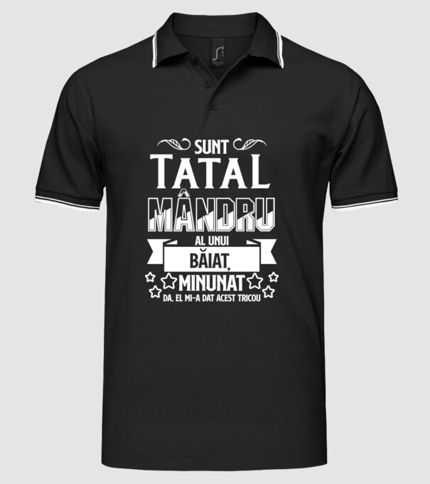 Sunt tatăl mândru al unui băiat minunat - da, el mi-a dat acest tricou model negru pe tricou