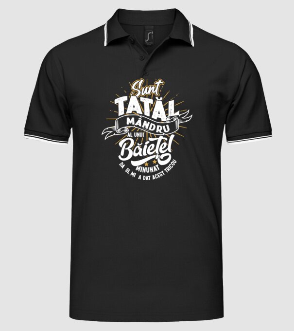 Sunt tatăl mândru al unui băiețel minunat - da, el mi-a dat acest tricou model negru pe tricou