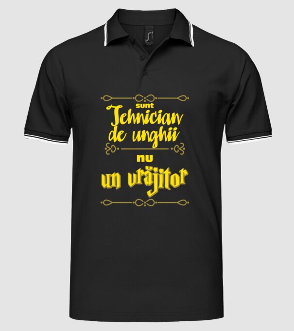 Sunt tehnician de unghii, nu un magician model negru pe tricou