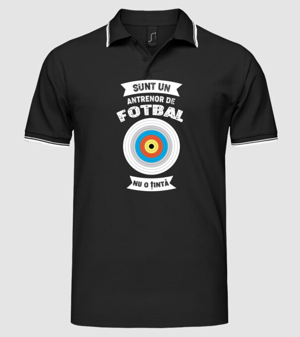 sunt un antrenor de fotbal, nu o țintă model negru pe tricou