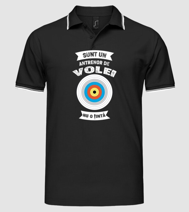 sunt un antrenor de volei, nu o țintă model negru pe tricou