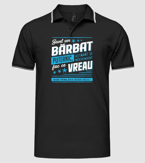 Sunt un bărbat puternic model negru pe tricou