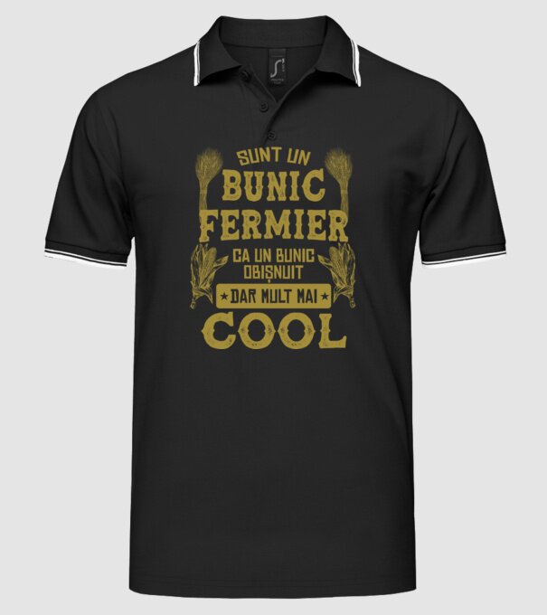Sunt un bunic fermier, ca un bunic obișnuit, v model negru pe tricou